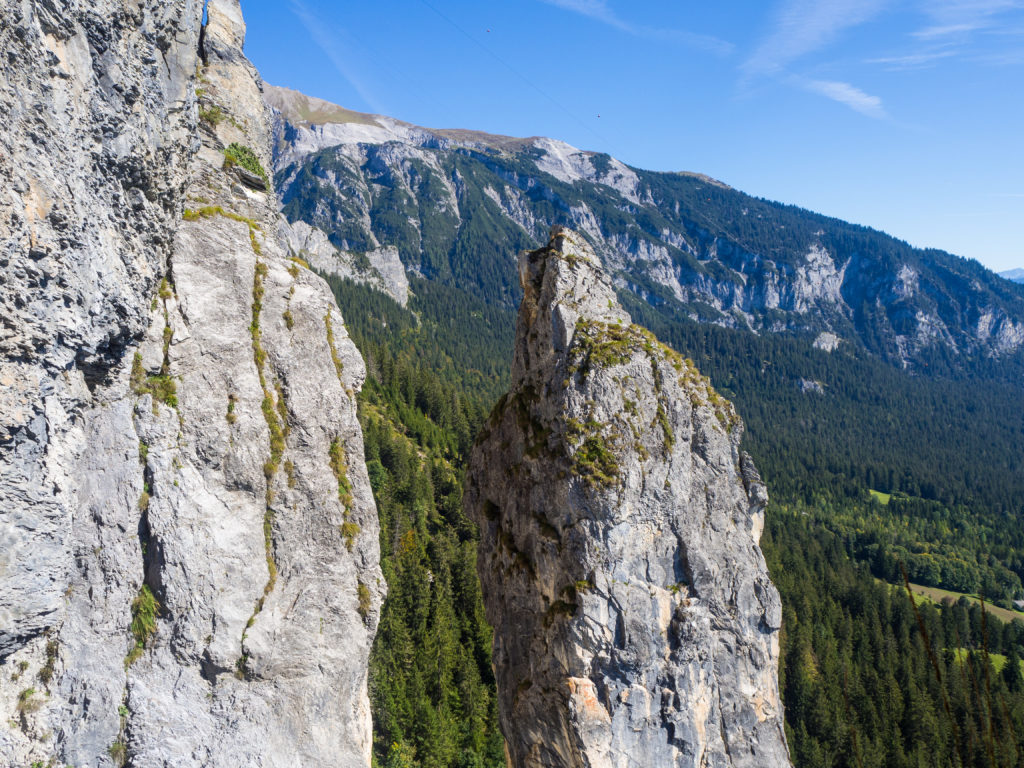 Aussicht vom Klettersteig Pinut